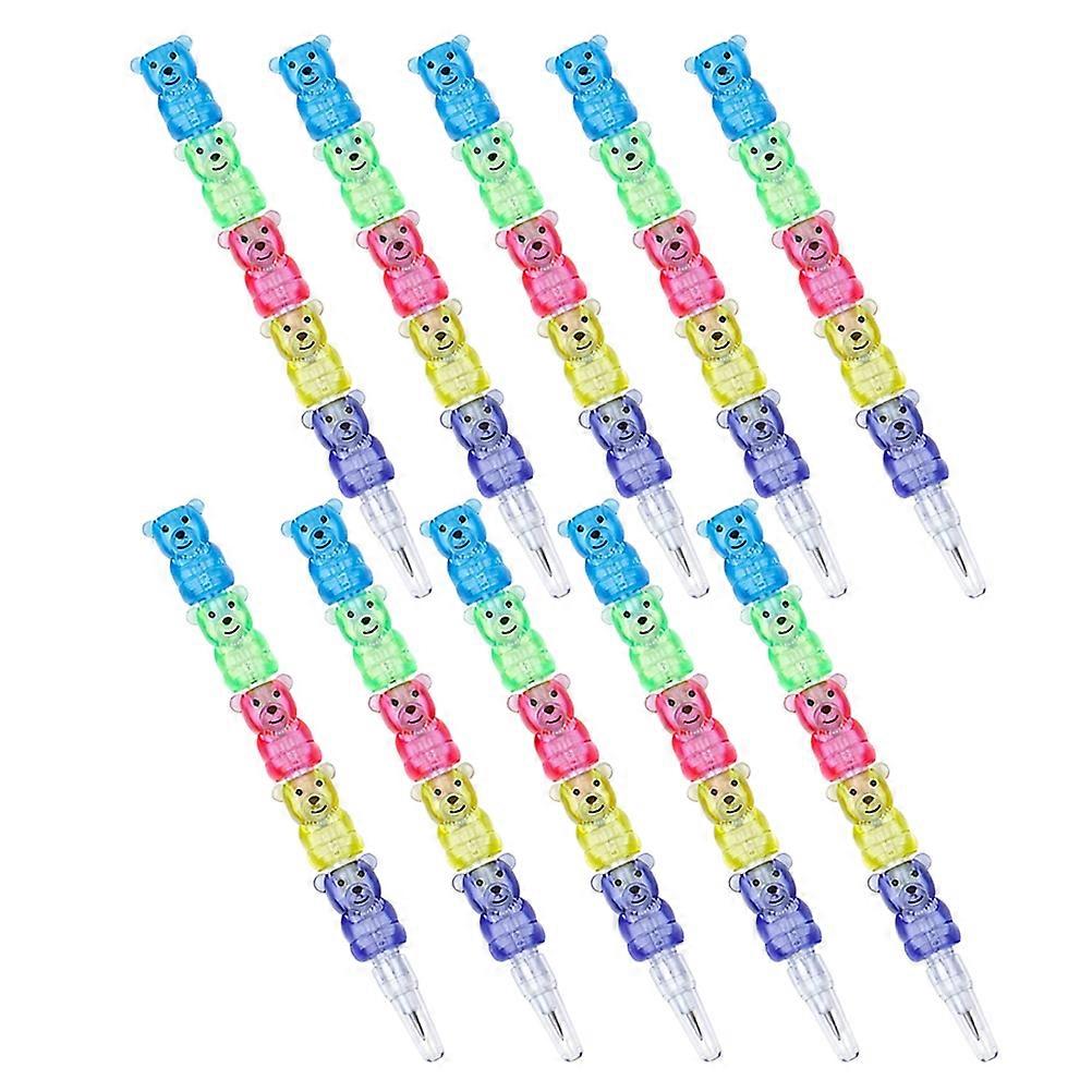 Stackable Pencils for Kids Bear Animal Shaped Pencils for School 36Pcs