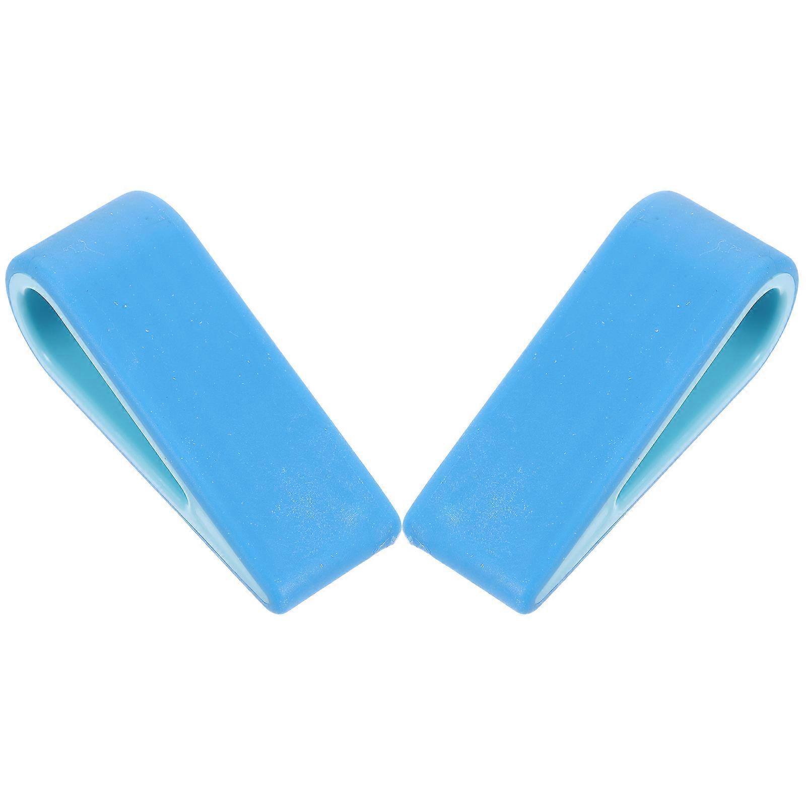 Computer Riser Laptop Heightening Stand Stable Support Cooling Blue 2Pcs