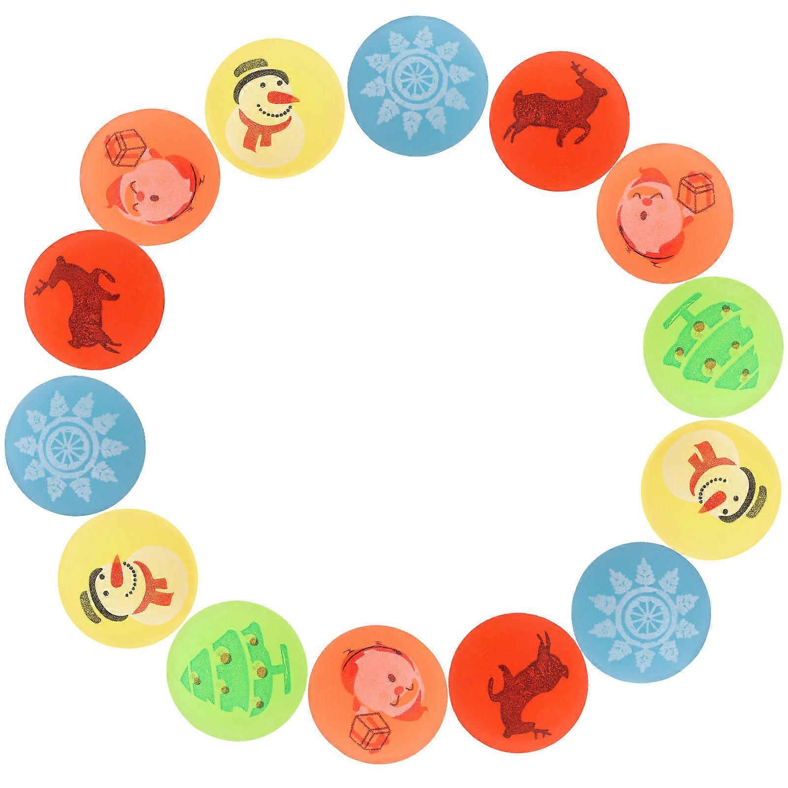 Christmas Themed Bouncy Balls for Playing 48Pcs Glow in The Dark Toys