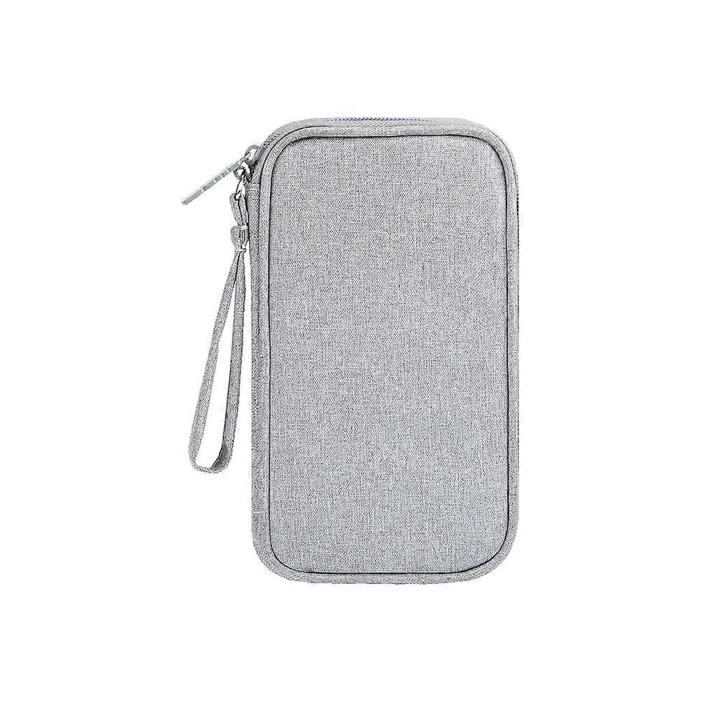 Storage Bag for Data Cable Charger with Shockproof Layer 3Pcs Gray