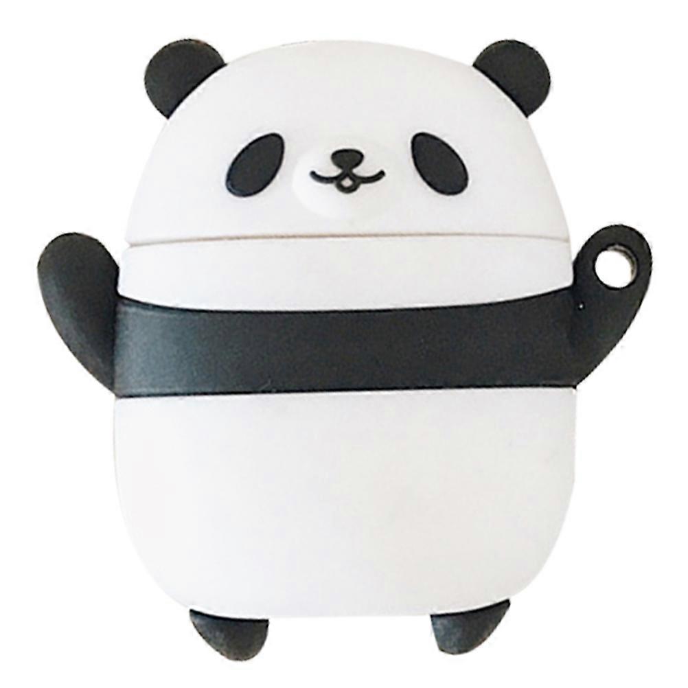 Protective Cover for Earphone Wireless Panda Shape 3Pcs Black White
