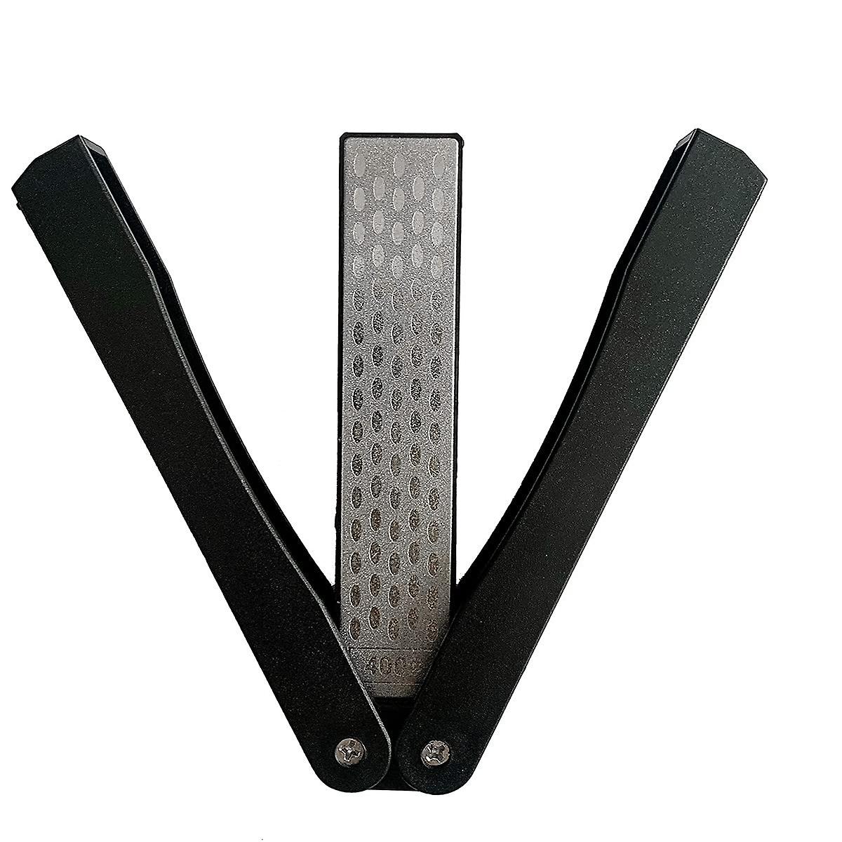 Diamond Sharpener, Double Sided Knife Sharpener, Diamond Sharpening Stone, 400/600 Grit Folding Pock