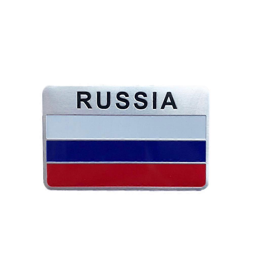 Metal Car Stickers 2Pcs RUSSIA Rectangular Upgrade Car Appearance Decoration For Glass And Mailboxes
