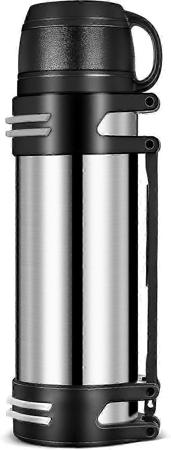 Vacuum Insulated Bottle 1.5 L, For Hot Drinks + Coffee Cup Lid With Handle, Travel Flask Drink Flasks Food Soup Flask