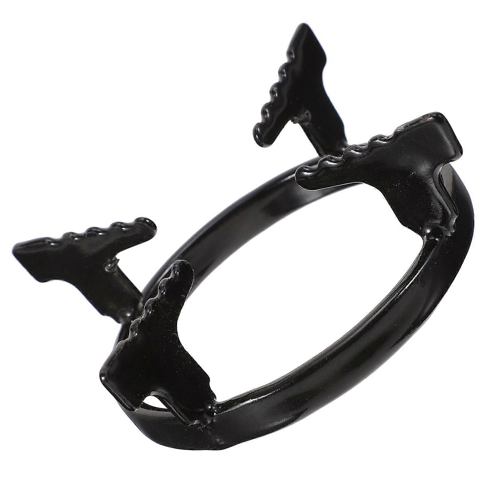 2Pcs Gas Stove Rack Pot Stand Black Iron for Kitchen