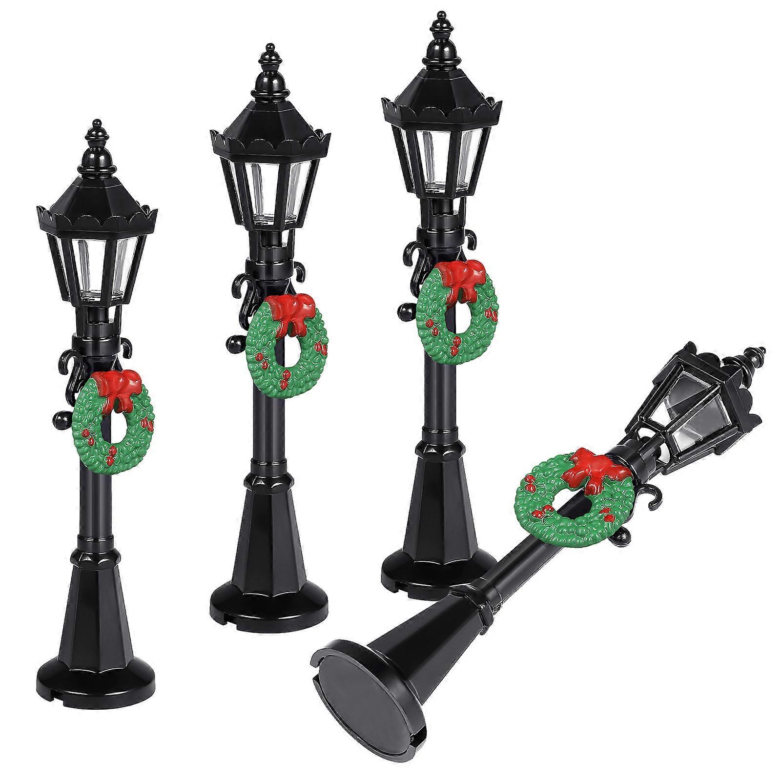 Christmas Lamp Post Tiny Decorative Street Lamp Models 16Pcs Set