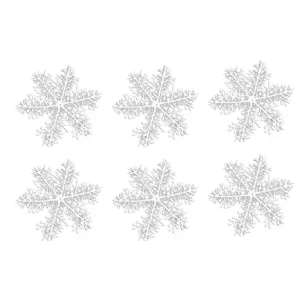 White Snowflakes Plastic Snowflake Ornaments for Christmas Tree 180Pcs