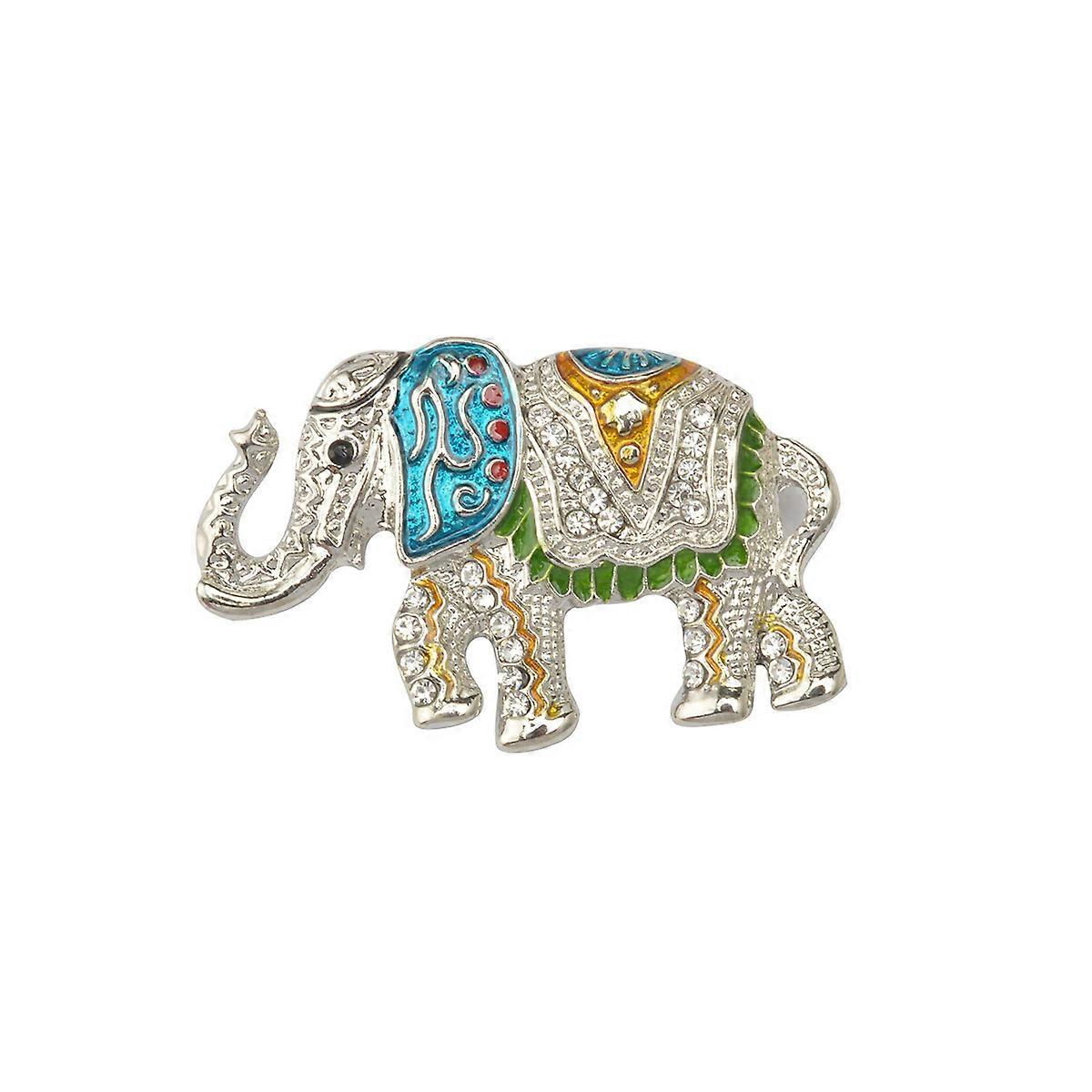 Rhinestone Elephant Brooch Pin for Clothes Decoration 2Pcs