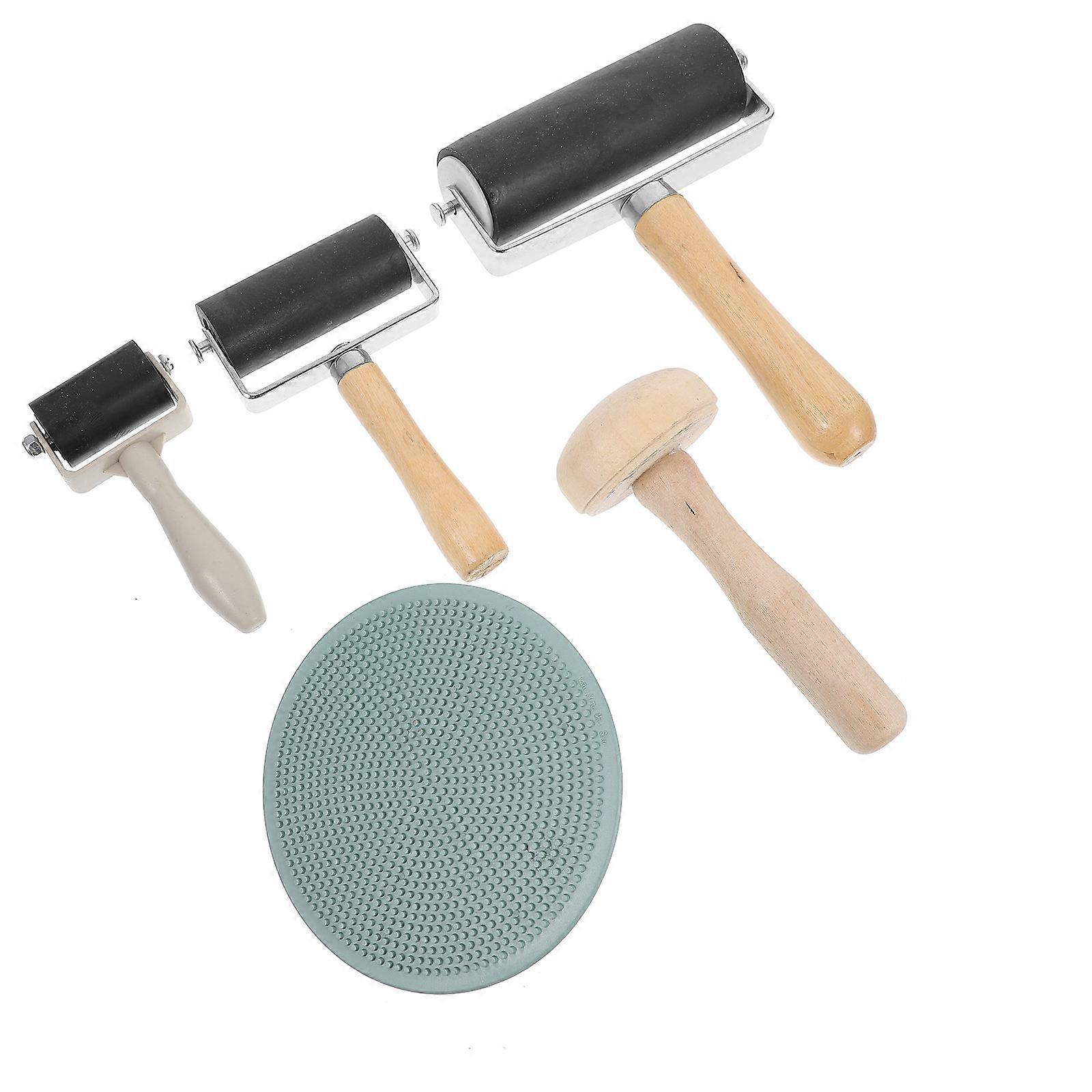 Portable Roller For Painting Crafting 5.9x3.9x2.8in Durable Ink Applicator 2 Sets