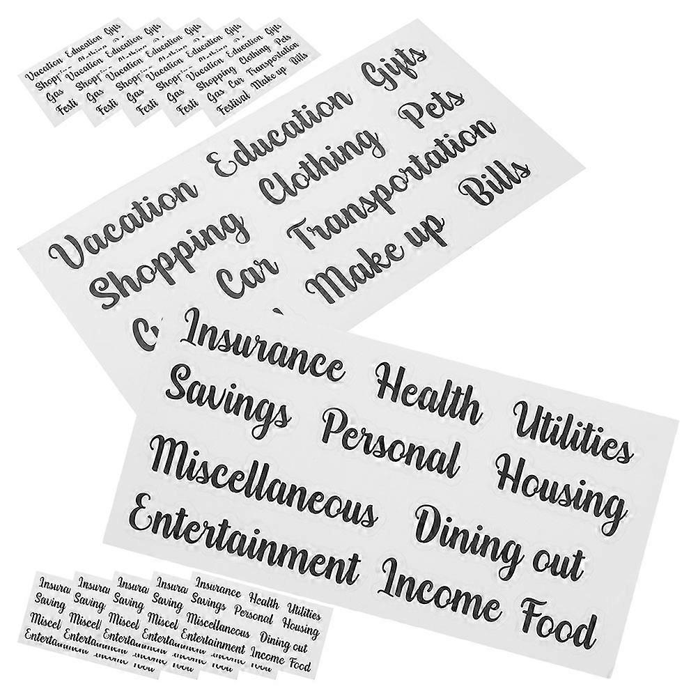 Daily Use Budget Label Cash Envelope Sticker for 48Sets