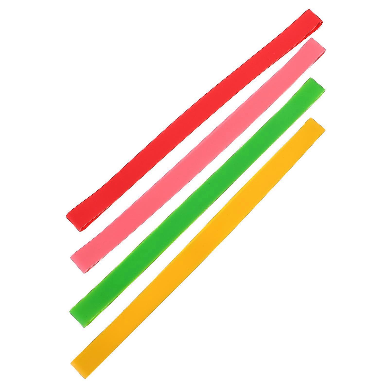 Assorted Color Silicone Towel Fixing Bands for Beach Chair 4Pcs