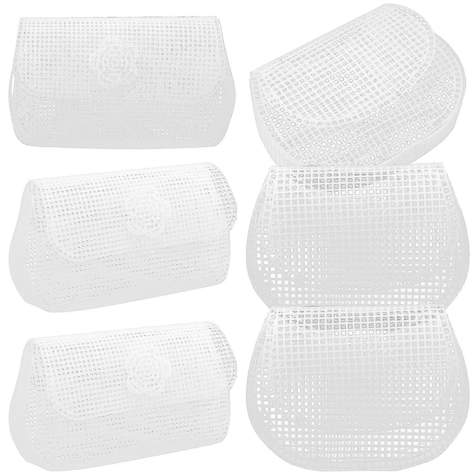 Transparent Plastic Mesh Sheets for Crochet Purse Making 12Pcs Craft Kit