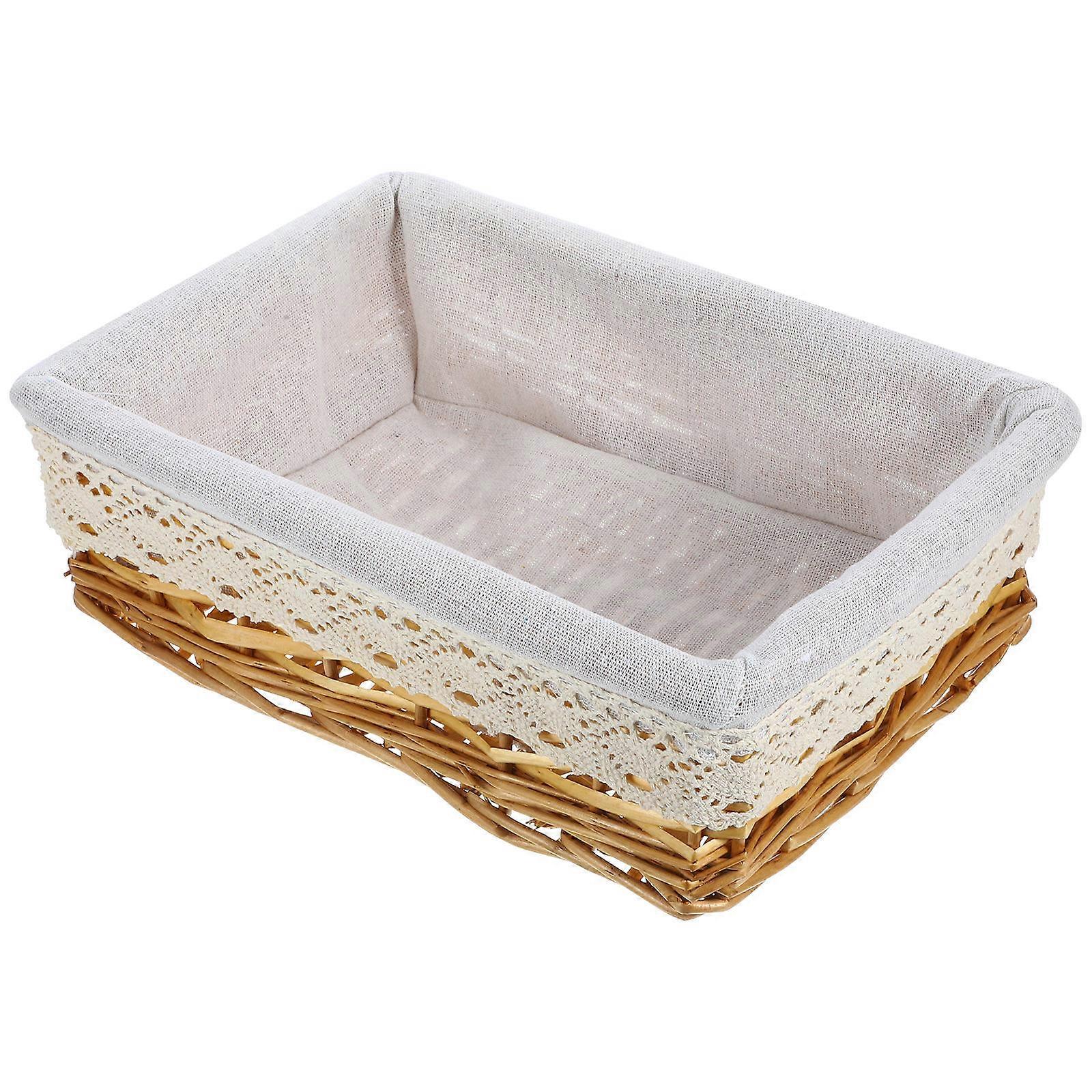 Wicker Containers Storage Basket for Storage Use Multipurpose 4Pcs Set