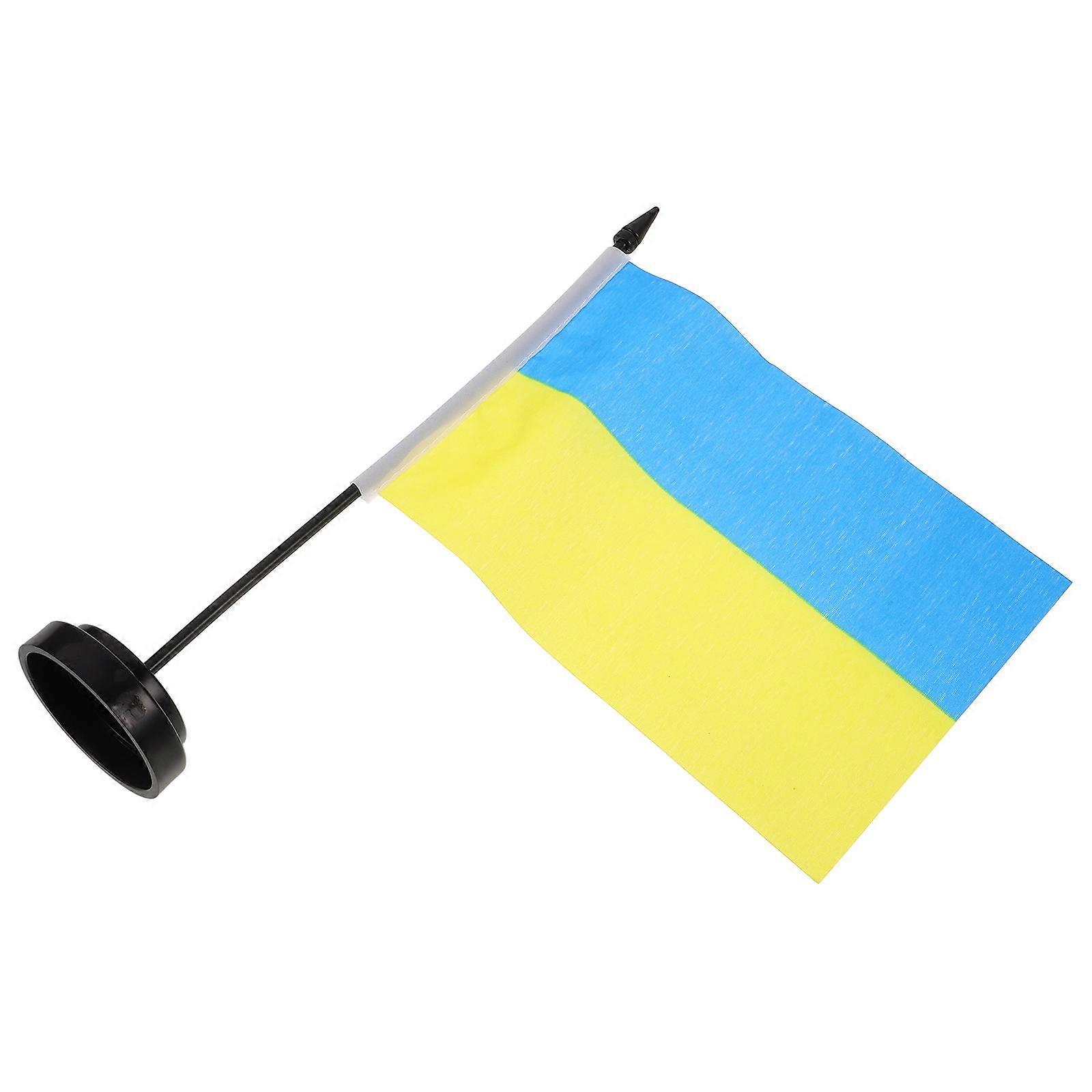 Table Flag Ukrainian Desk Flags for Office 4Pcs Desktop Decoration