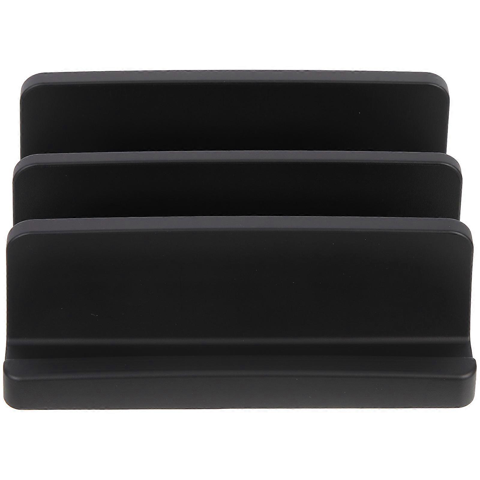 Desktop Laptop Stand Vertical Type Plastic Holder for Storage Use 3Pcs