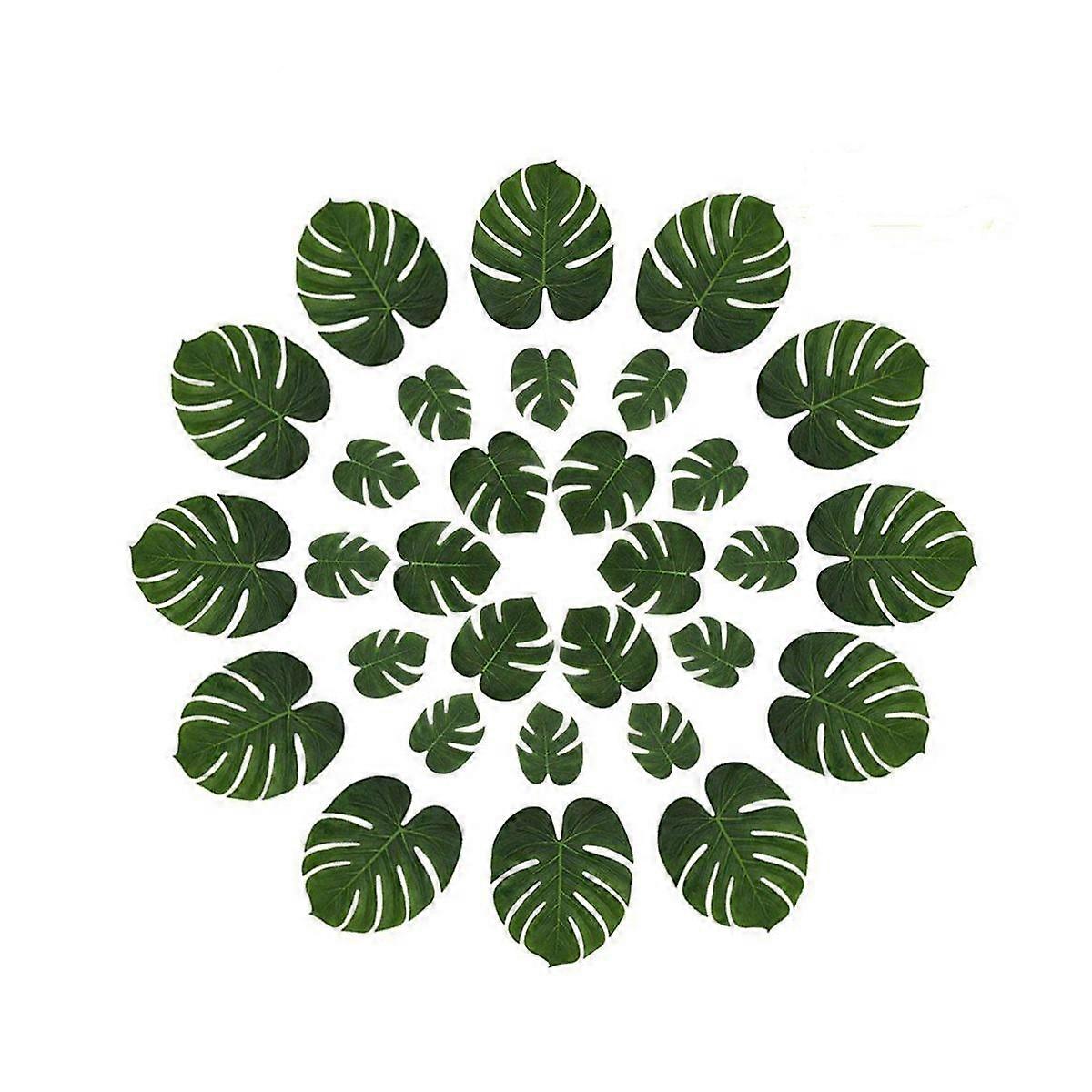 Simulation Leaves Artificial Tropical Leaf Arrangement for Decoration 60Pcs