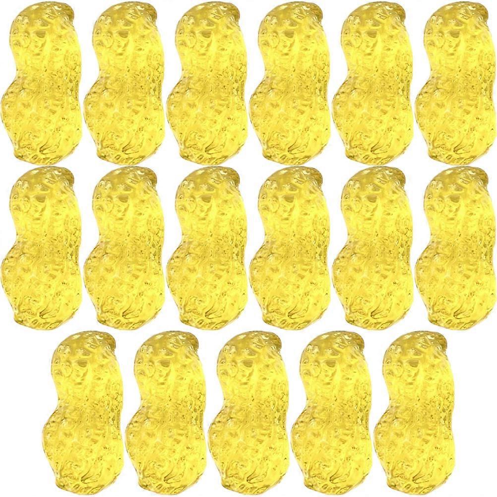Crystal Peanut Adornment for Tabletop Decor with 85Pcs Orange Pieces
