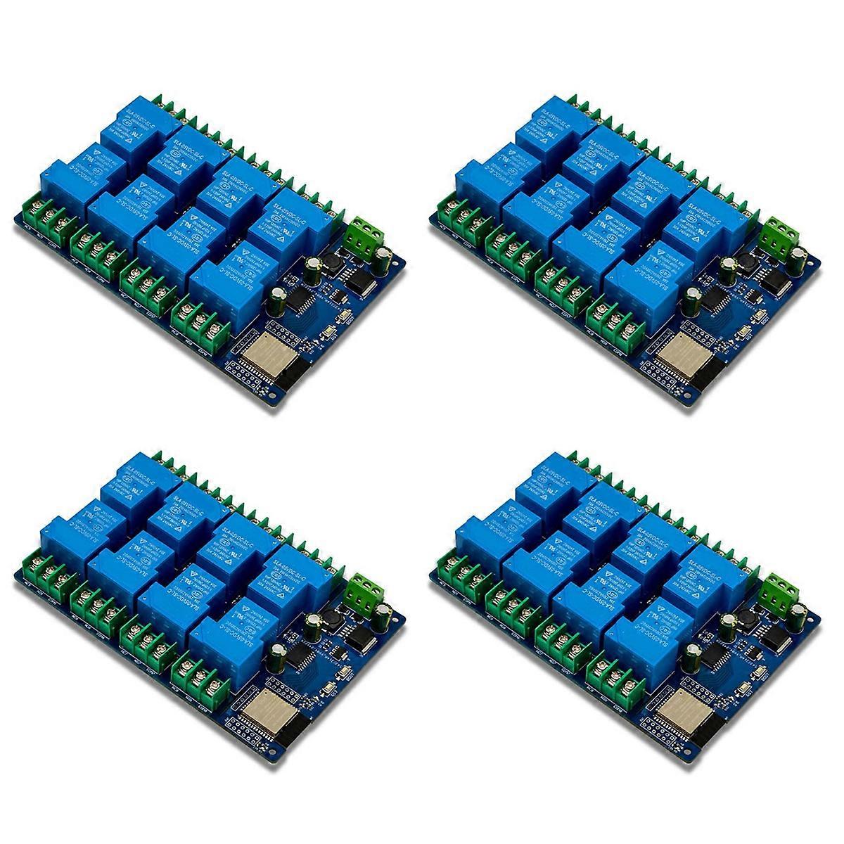 4X 8 Channel Relay Module 30A DC7-28/5V WIFI Bluetooth Relay Module ESP32-WROOM Development Board