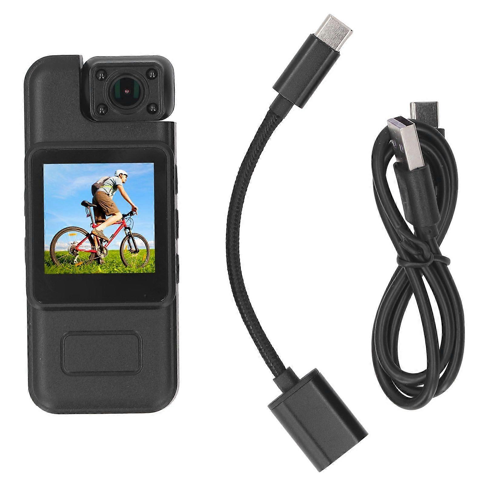 Portable Camera 1.54 Inch 240x240 Color Screen 4K Video Recorder Movement Detection Loop Recording Function