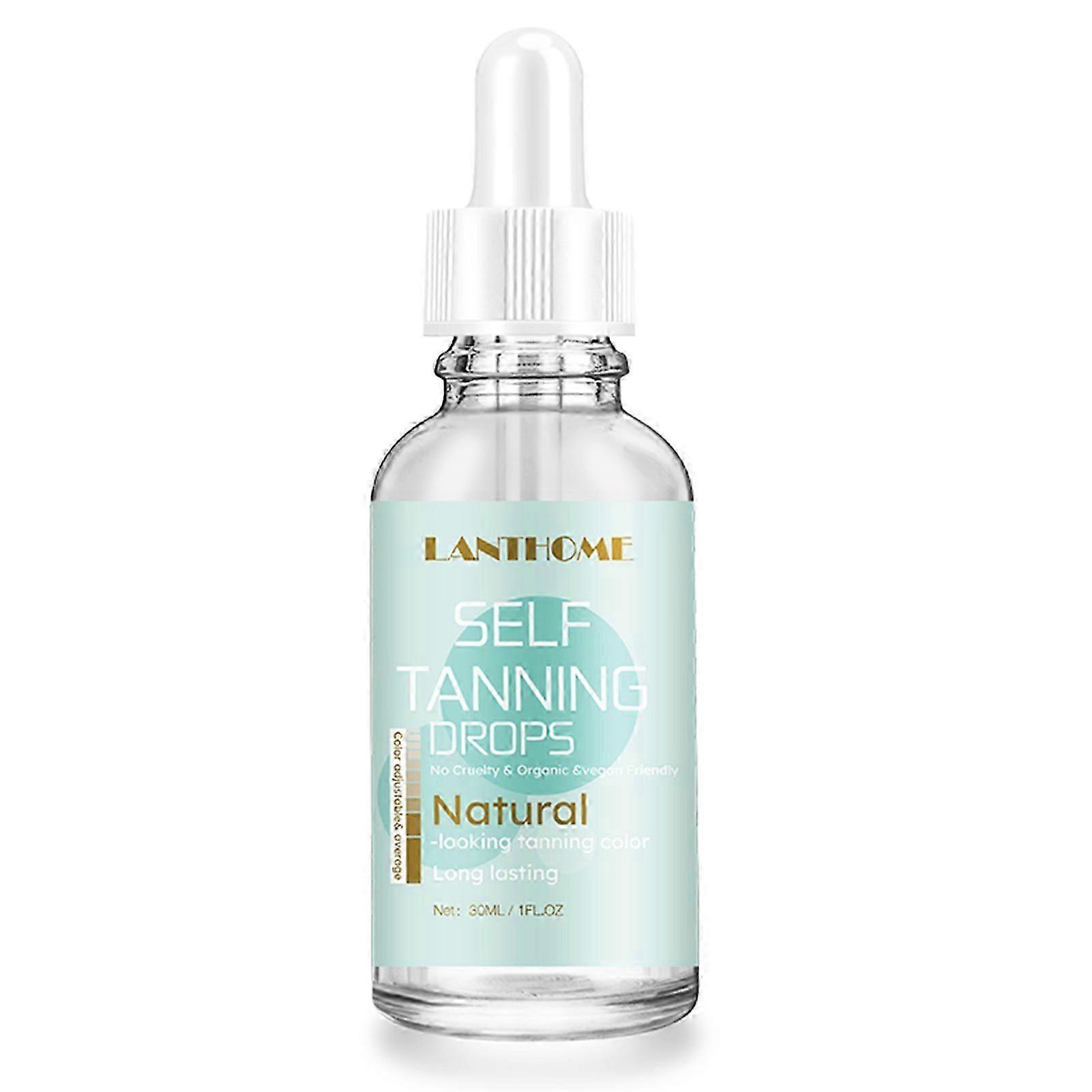 LANTHOME 30ml Self Tanning Drops Non-sticky Quick Tan Color Adjustable Average