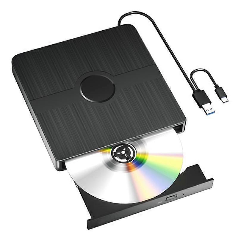 External Blu Ray Drive for Laptop PC CD DVD Read/Write Player Portable 3D Blu Ray Drive Compatible with Win 11/10 Mac OS