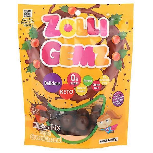 Zollipops, Zolli GemzÃÂÃÂÃÂÃÂ®, Milk Chocolate Covered Caramel, 3 oz (85 g)