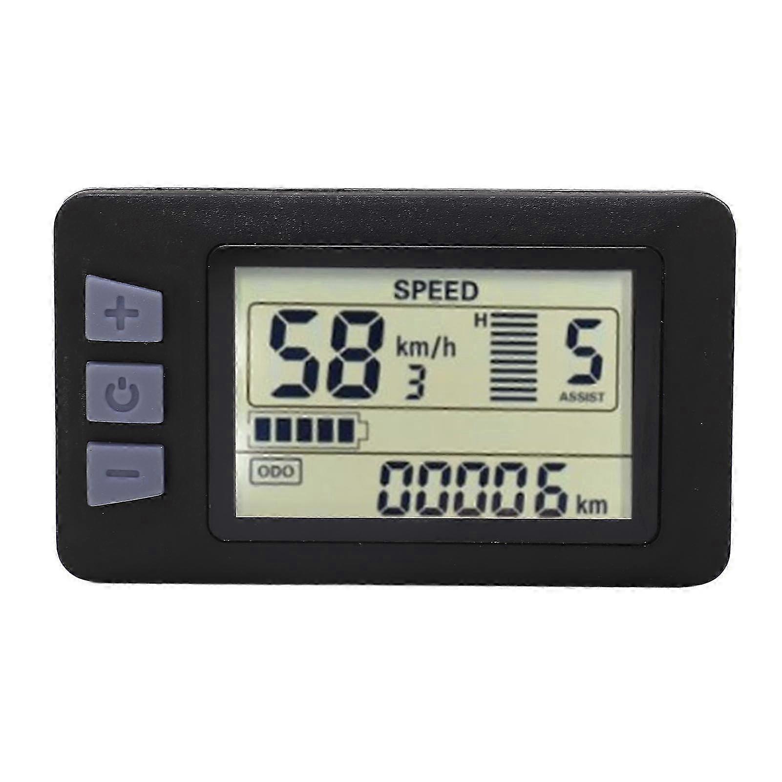 2025 Electric Bike LCD Display Meter Waterproof Plug Real Time Speed Battery Data Display Adjustable Backlight Brightness Two Way Communication Protoc