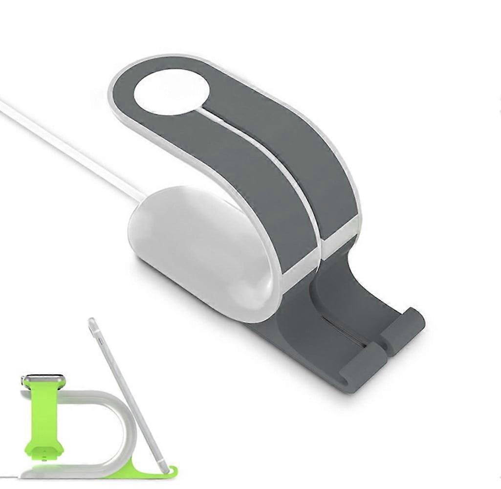 Stand - Silicone desktop stand that doubles as a fully functional charging dock for both Apple Watch and iPhone (charger and lightning cable not