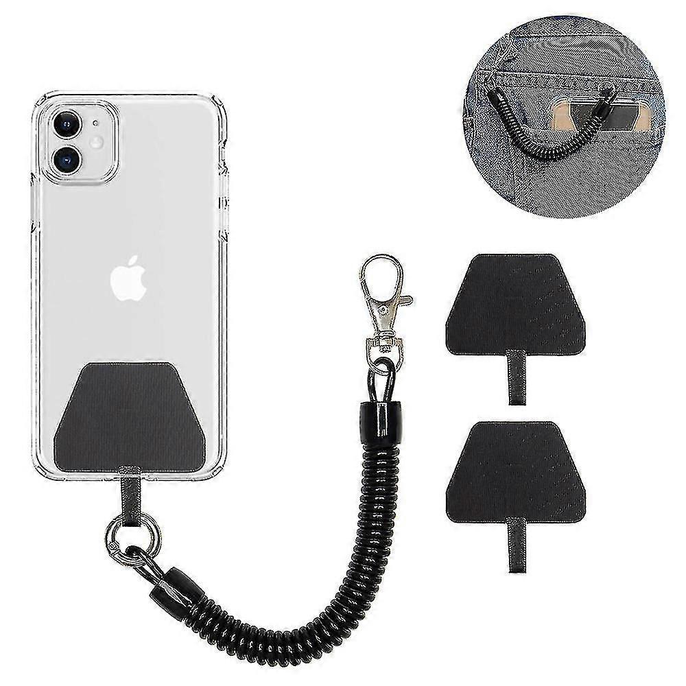 Cell Phone Lanyard Tether With Patch,  Universal Smartphone Wrist Strap, Including 1pcs Phone Chain Cord And 2 Pcs  Phone Tether Tabs