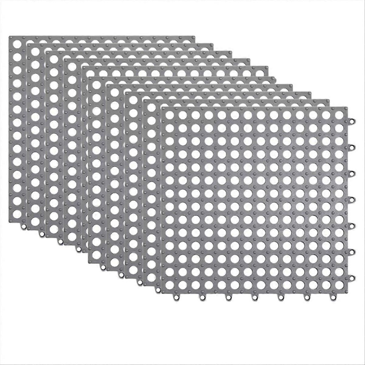 halkfria golvplattor - mjuk skarvning duschmatta för badrum, grå