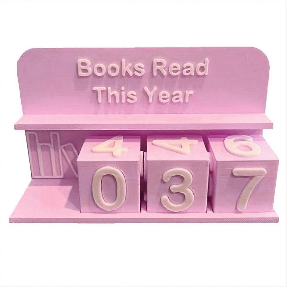 Bookshelf Decor Book Read This Year Counter, 3d Challenge Reading Tracker, Reading Challenge Gift,
