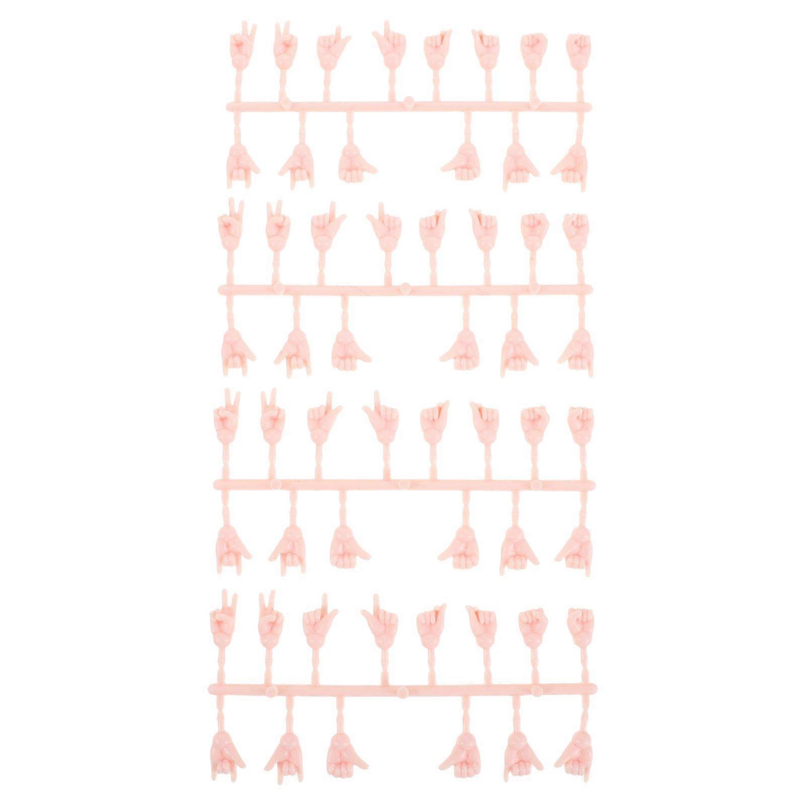 4 Sets Mini Doll Hands: 16cm Doll Parts - Realistic Plastic Hand Model - DIY Tiny Accessories for Art Projects And Gifts Creation