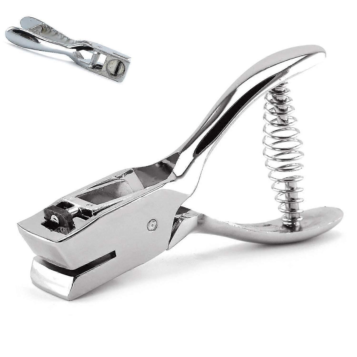 ハンドヘルドIDカードスロット穴パンチメタルパンチャープライヤーパンチングツールIDカードバッジPVCフォトタグキットと互換性があります