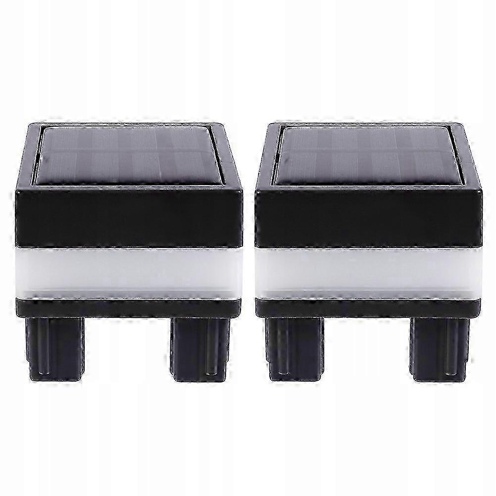 Solar post lights for outdoor steps 2pcs adjustable height
