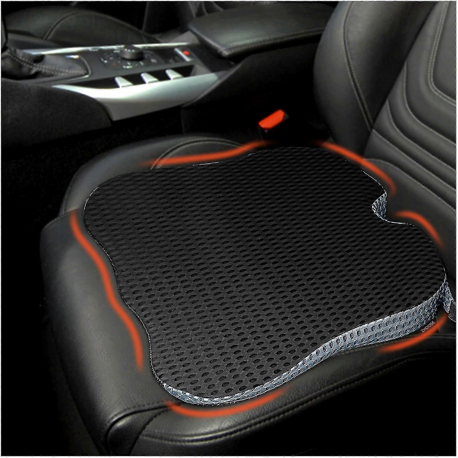 Ergonomic wedge cushion for car seat with memory foam support