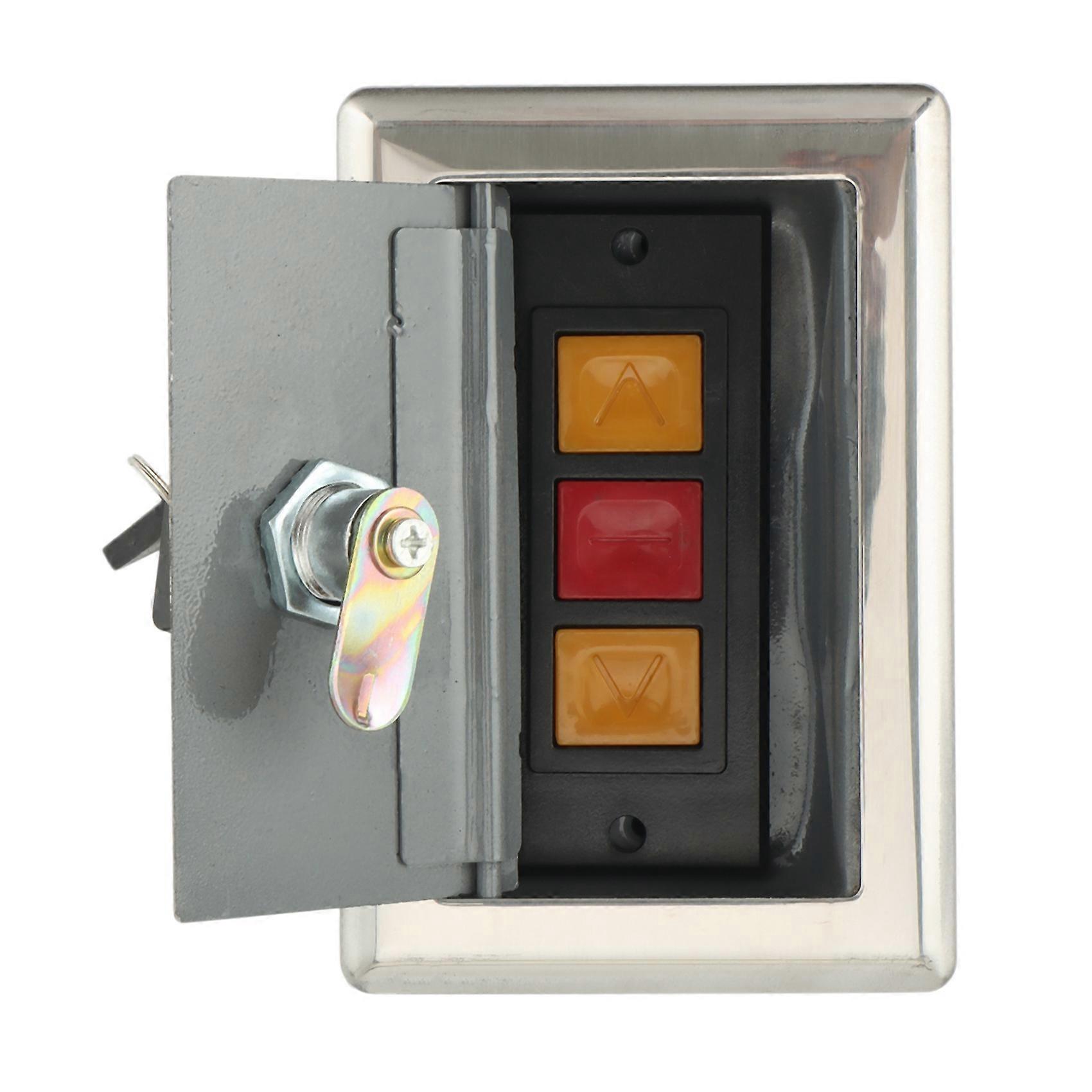 Garage Door Opener, Electric Door Roll Switch Lock Box, Surface Mounted Concealed Button Switch A