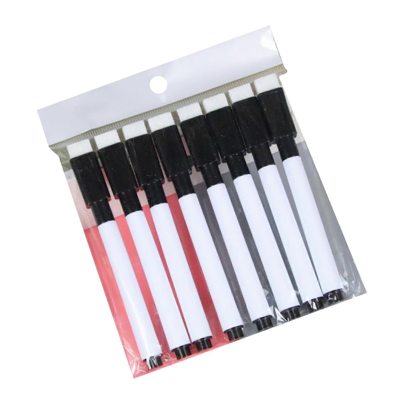 8 Color Erasable Whiteboard Markers with Eraser 1.0MM Line Wide Magnetic Marker Pen for Whiteboards Flipchart Marker  Magnetic black rod b