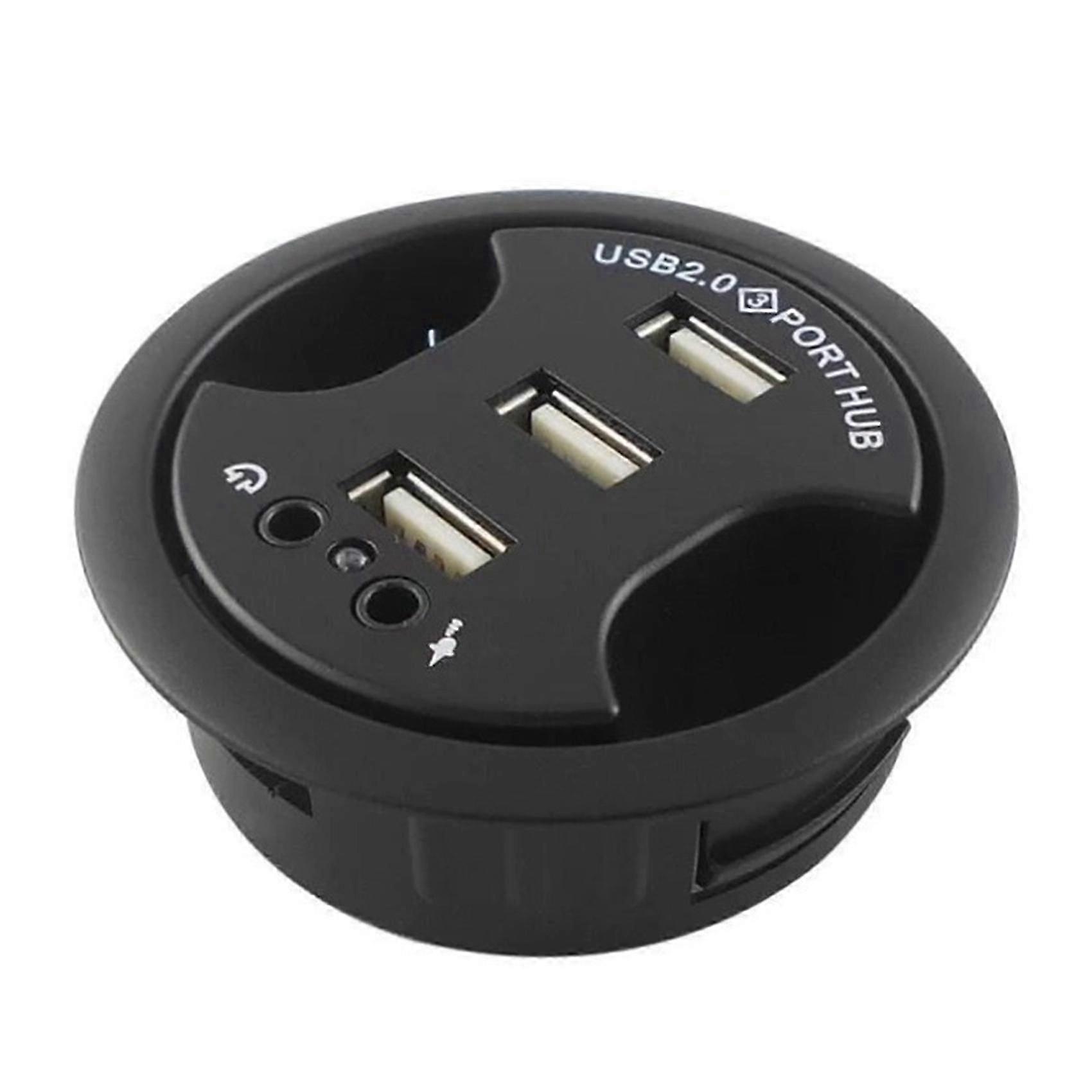 Desktop HUB USB2.0 Hub with Audio Earmark Hub 3-Port Hub Audio Device Mark SZRH