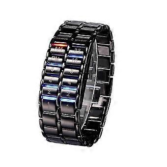 Männer Binary LED Digital Quarz Armbanduhr Vatertag Mode Kreatives Geschenk