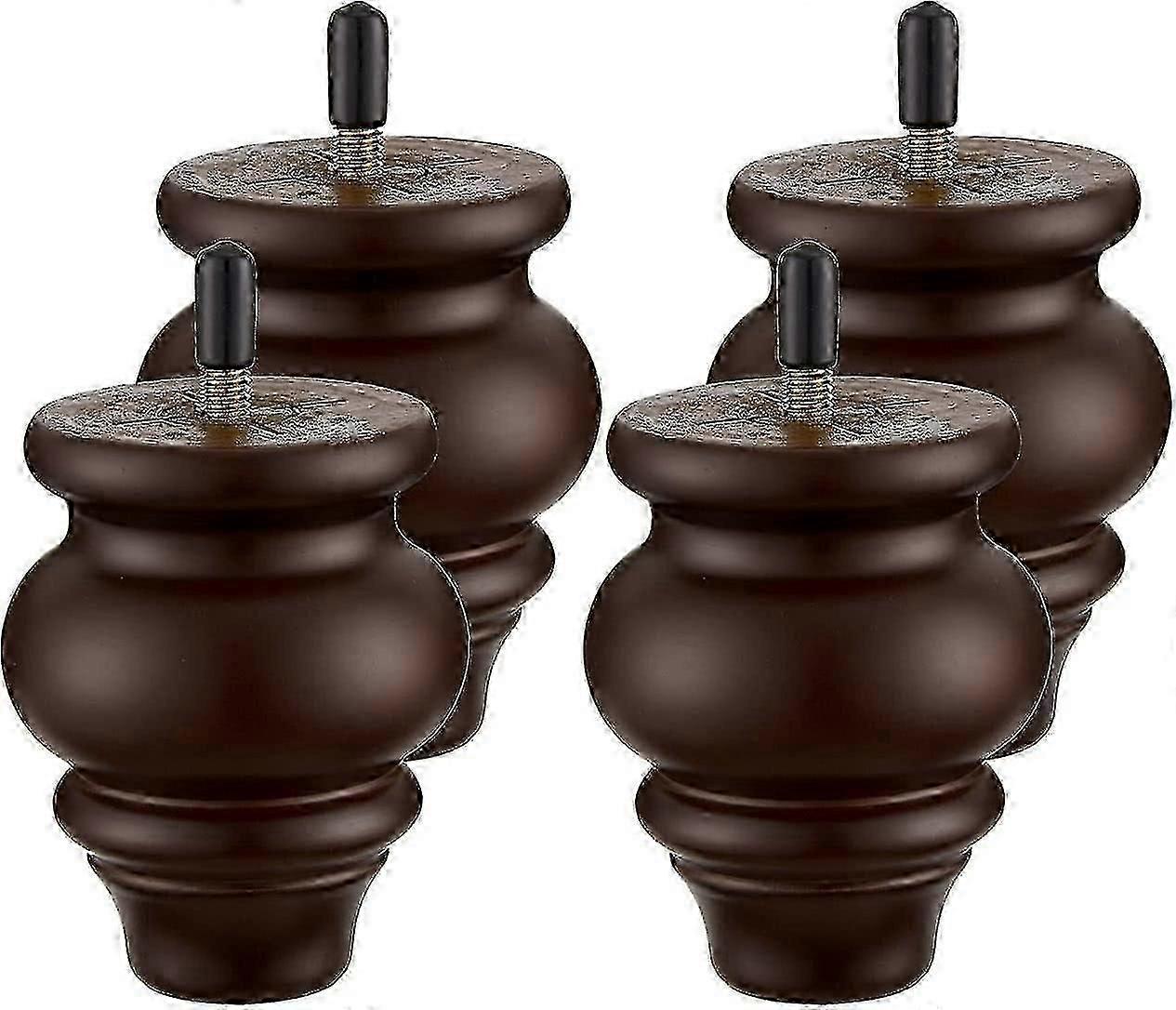 Pernas de Sofá/Sofá de Madeira Redondas de 3,5 Polegadas - Pés de Substituição de Móveis para Projetos DIY, Pernas de Cadeira