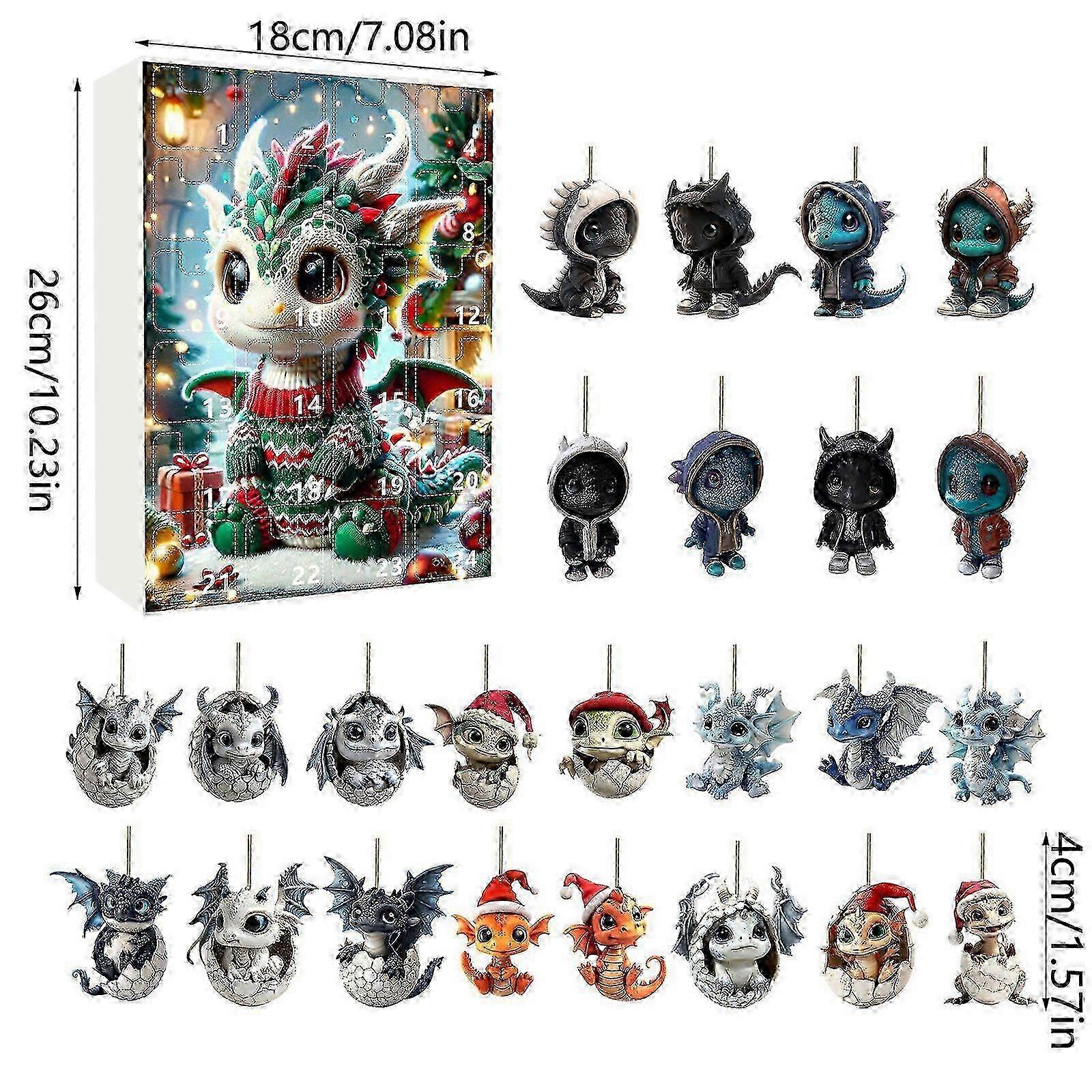 Mini dragon pendant advent calendar for Christmas countdown blind box