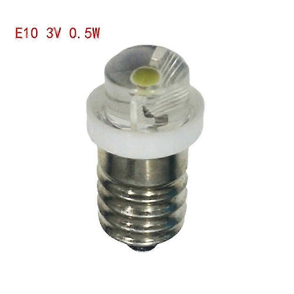 3/45/6V 05W 6000K White LED E10 Replacement Bulb For Flashlight Lantern Torch Flashlight Bulbfor Flashlight Lantern Torch