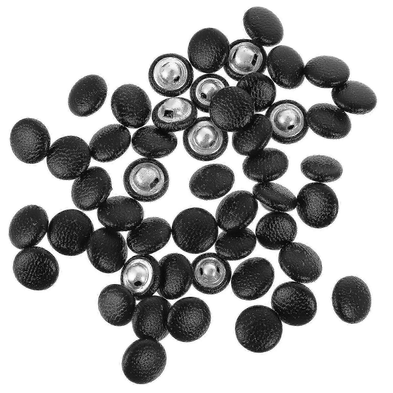 100 قطع أزرار حقيبة جلدية DIY الخياطة اكسسوارات الملابس أزرار القماش