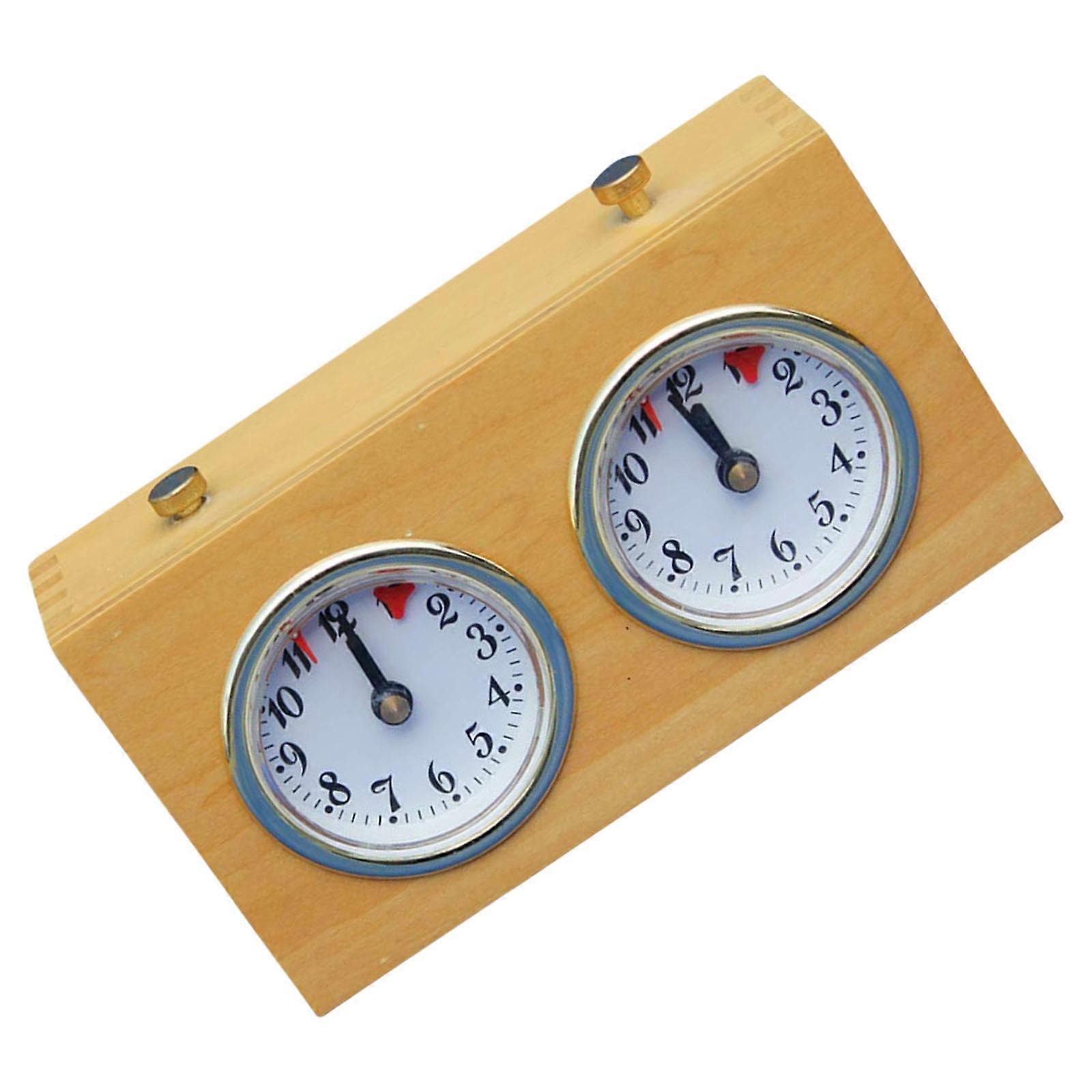 Chess Clock Retro Analog Timer Mechanical Competition Timing Tool No Battery Required for International or Chinese Chess Multicolor