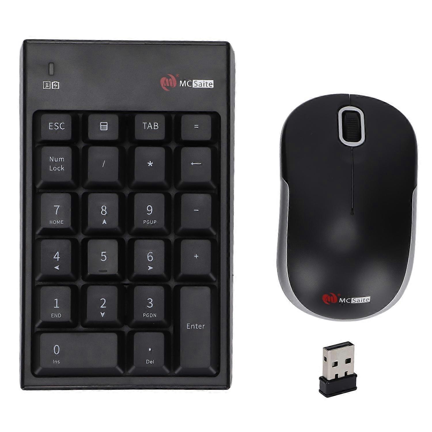 Numeric Keyboard Mouse Set MC‑61CB Wireless 2.4g Portable Silent Keypad Mice for Desktop Laptop