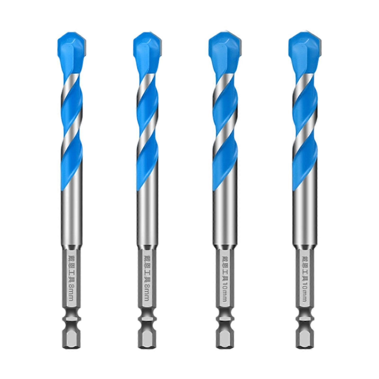 High Strength Eccentric Twist Drill Bits Oblique Head Eccentric Glass Tile Drilling Concrete Drill Bit Set Multicolor