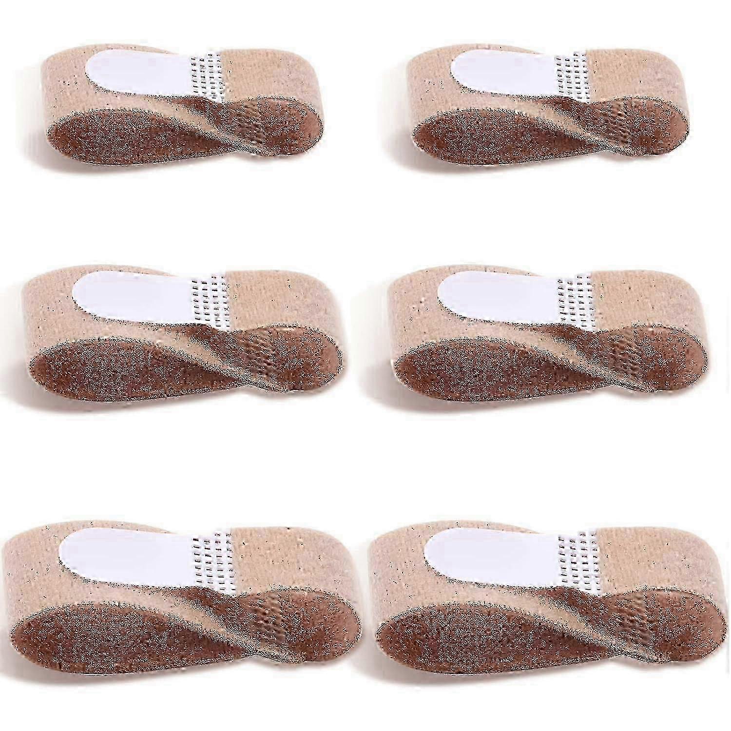 Broken Toe Splint, Set of 6 Padded Cloth Bandages for Toe Protection and Finger Support, 3 Sizes Available