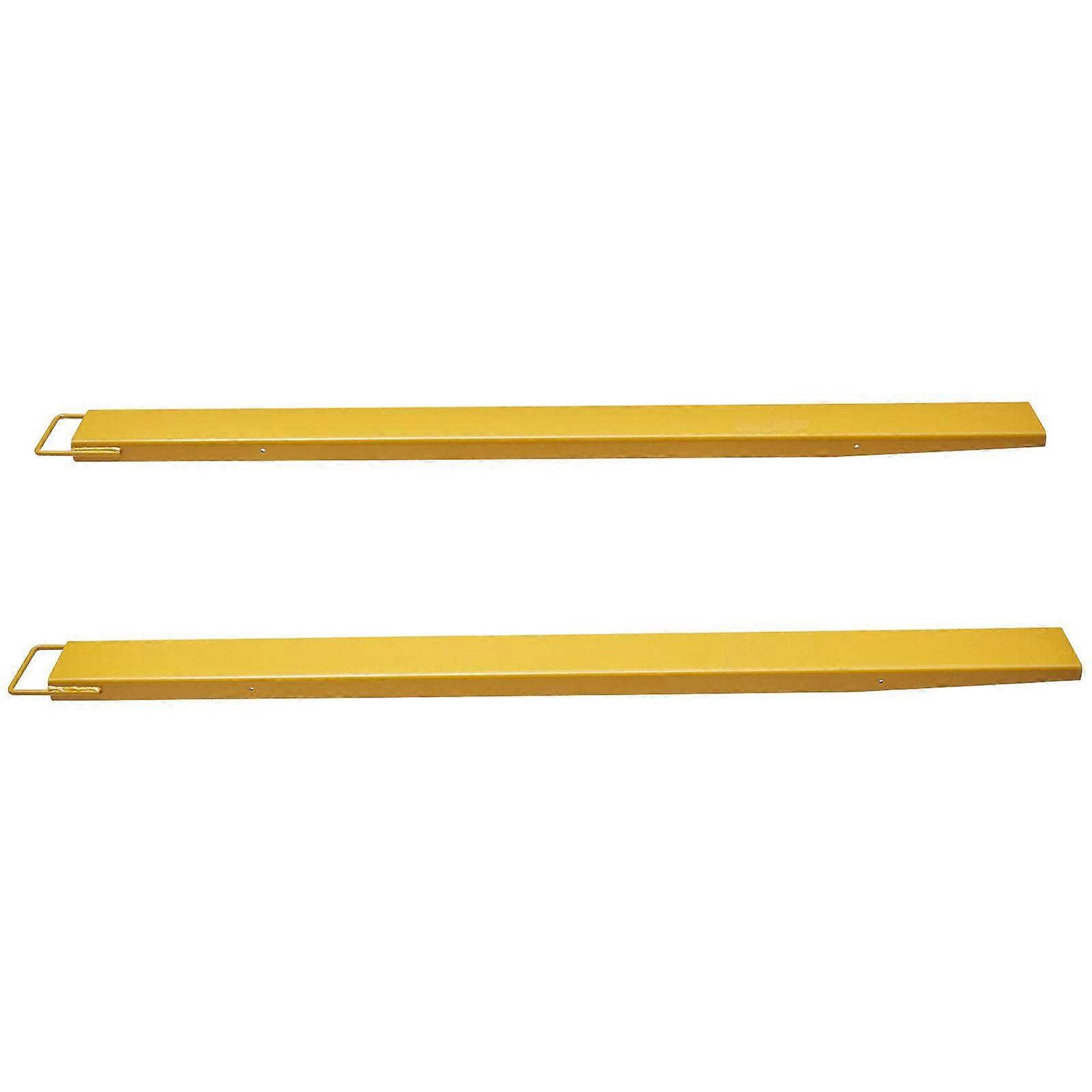 Pallet Fork Extensions, 84" Length 5.5" Width, Heavy Duty Carbon Steel Fork Extensions for Forklifts, 1 Pair Forklift Extensions, Yellow