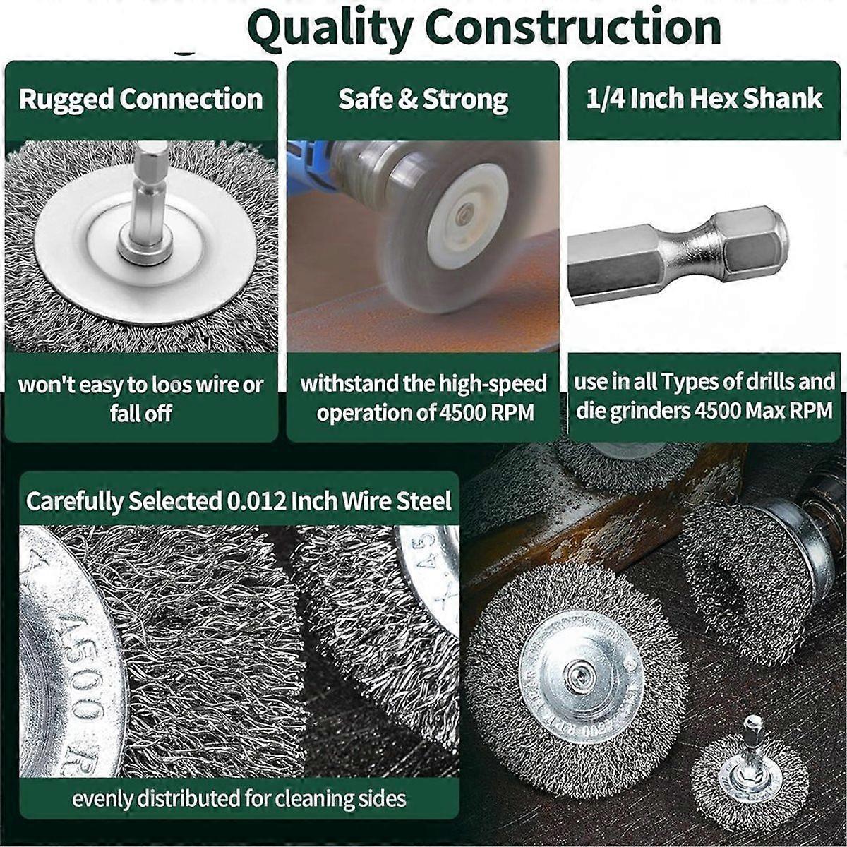 14Pcs Wire Wheel Wire Wheel