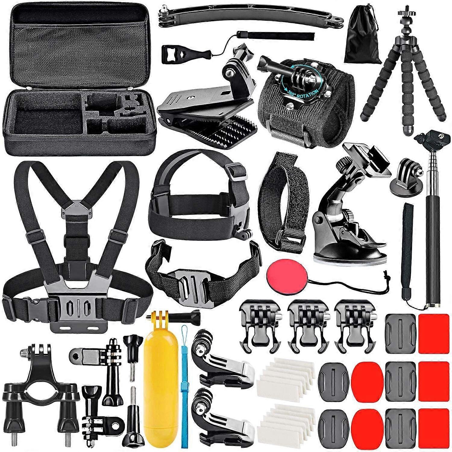 50 in 1 Action Camera Accessory Kit Compatible with GoPro Hero10/9/8/7/6/5/4, GoPro Max, GoPro Fusion, Insta360, DJI Osmo Action/Action 2, AKASO, and 